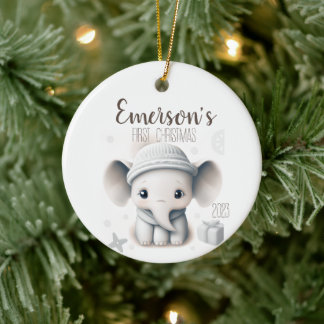 Personalised Baby first Christmas  Ceramic Tree Decoration
