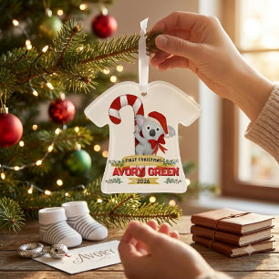 Personalised Baby First Christmas  Cute  Ornament