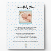 Personalised Baby Funeral Service Plaque