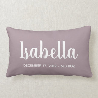Personalised | Baby Girl Birth Announcement Lumbar Cushion