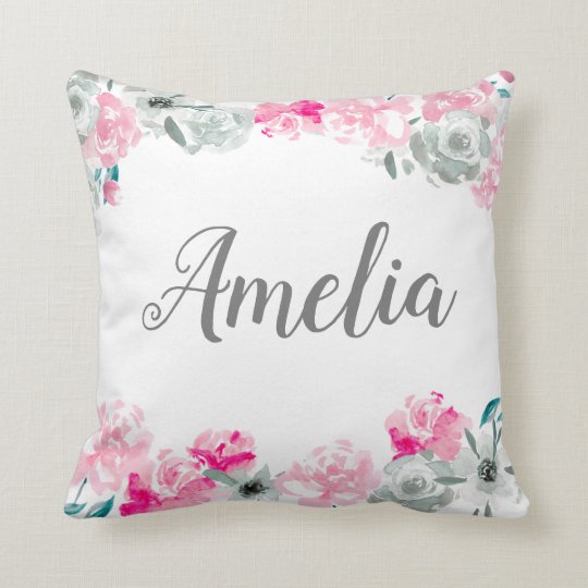 personalised baby girl cushion