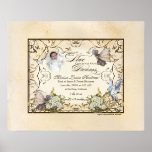 Personalised Baby Girl - Enchanted Faerie Princess Poster