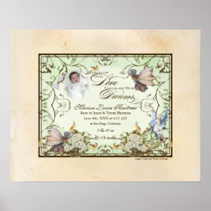 Personalised Baby Girl - Enchanted Faerie Princess Poster