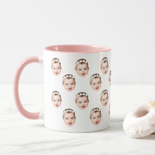 Personalised Baby Girl Face Photo Mug