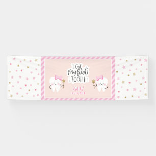 Personalised Baby Girl I got my First Tooth banner
