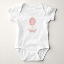 Personalised baby girl monogram keepsakes