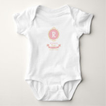 Personalised baby girl monogram keepsakes