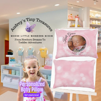 Personalised Baby Girl Pillow