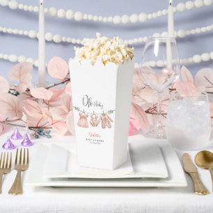 Personalised Baby Girl Popcorn Favour Box