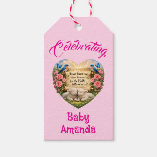 Personalised Baby Girl Shower Gift Tag