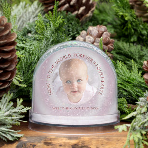 Personalised Baby Girl  Snowglobe