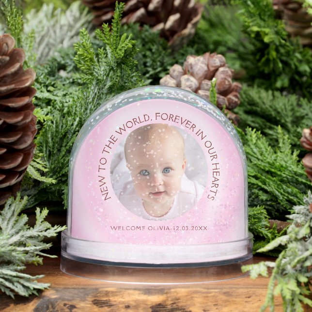 Personalised Baby Girl  Snowglobe (Winter)
