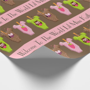 Personalised Baby Girl Wrapping Paper