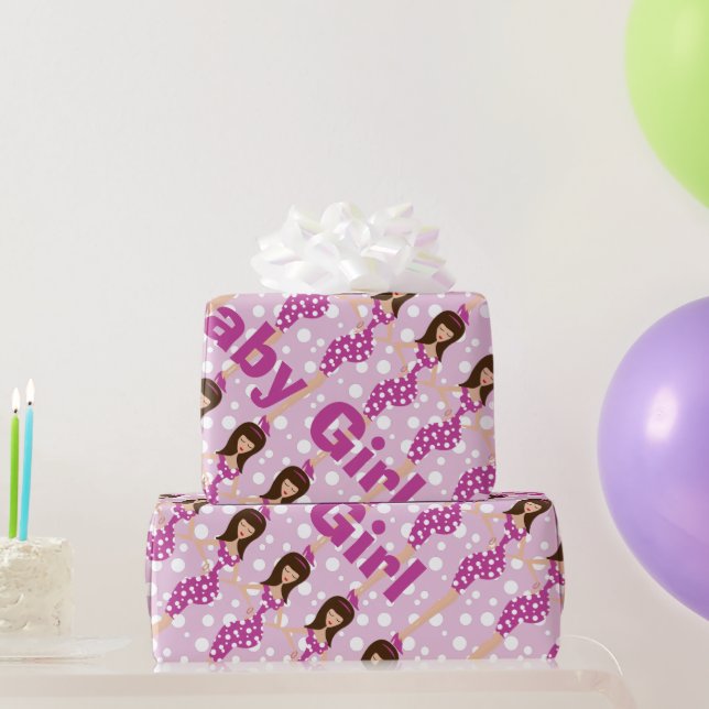 Personalised Baby Girl Wrapping Paper (Party Gifts)