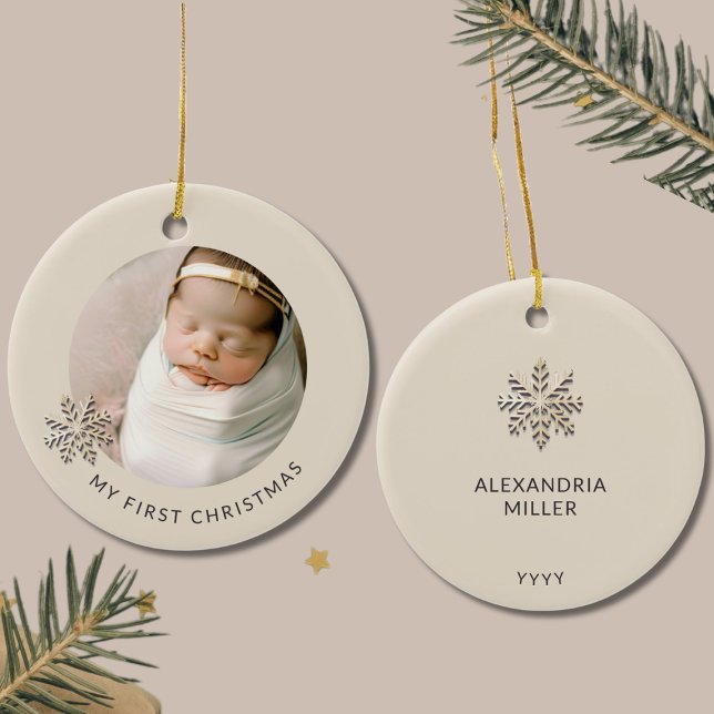 Personalised Baby Girl's First Christmas Ornament (Creator Uploaded)