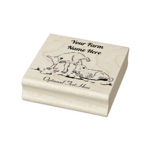 Personalised Baby Goat Kid Dairy Goat Farm  Rubber Stamp