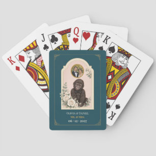 Personalised Baby Gorilla Wedding Favour Photo Playing Cards