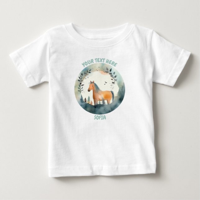 Personalised baby Horse Tee (Front)