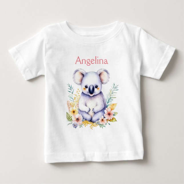 Personalised Baby Koala Bear  T-Shirt (Front)