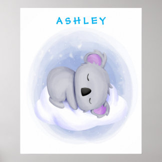Personalised Baby Koala Poster