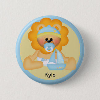 Personalised Baby Lion Button