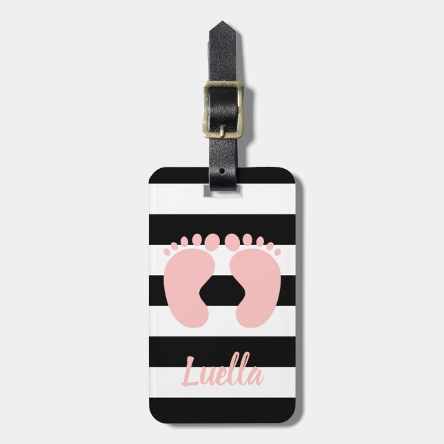 Personalised baby luggage tag (Front Vertical)