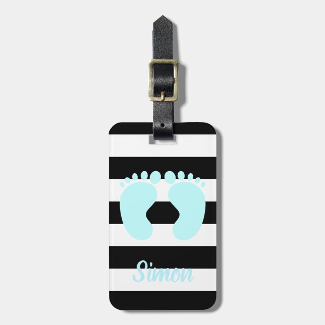 Personalised baby luggage tag (Front Vertical)