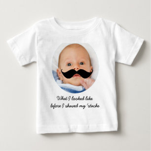 Personalised Baby Moustache Photo Shirt