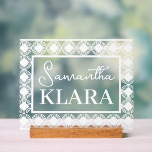 Personalised Baby Name Acrylic Sign