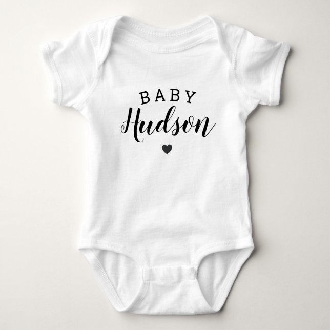Personalised Baby Name Announcement Bodysuit (Front)