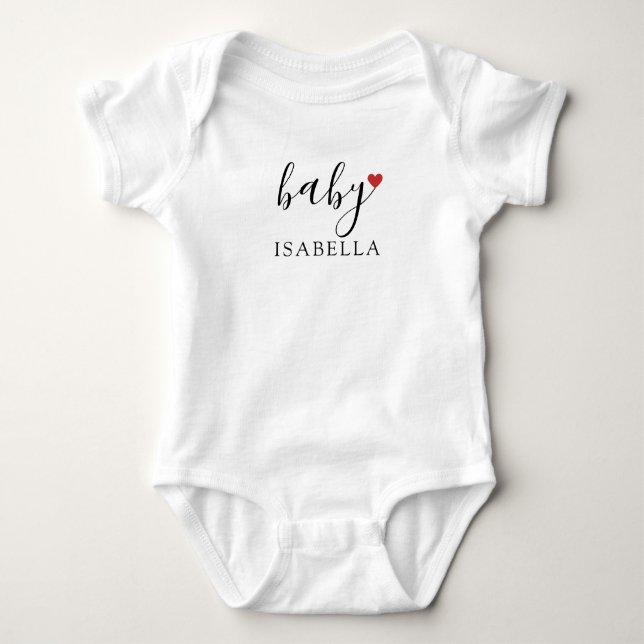 Personalised Baby Name  Bodysuit (Front)