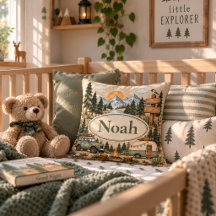 Personalised Baby Name Vintage Adventure Nursery