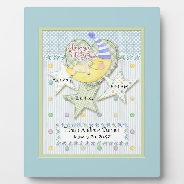 Personalised Baby Name Wall Nursery Art for Girl Plaque (Front)