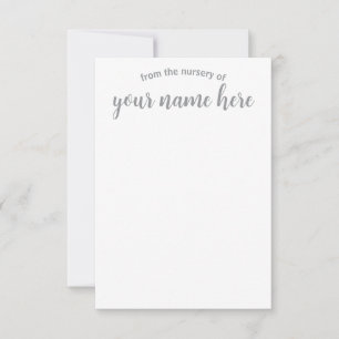 Personalised Baby Nursery Notecards