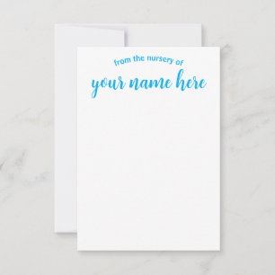 Personalised Baby Nursery Notecards