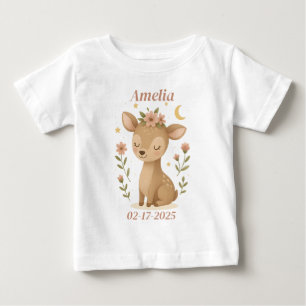 Personalised Baby Outfit – Custom Deer Design T-Shirt