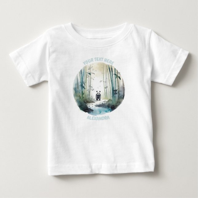 Personalised baby Panda Tee (Front)