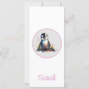 Personalised Baby Penguin Bookmark