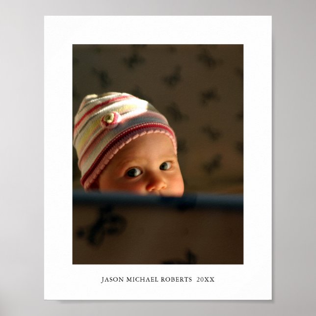 Personalised Baby Photo and Name Print (Front)
