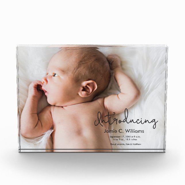 Personalised Baby Photo Birth announcement (Front)
