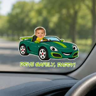 Personalised Baby Photo Drive Safely Daddy Cartoon