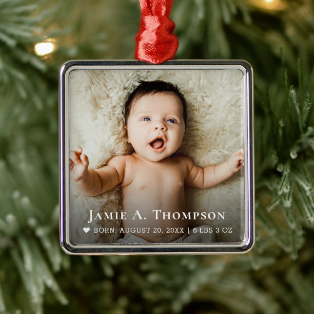 Personalised Baby Photo Keepsake Ornament | Custom (Tree)