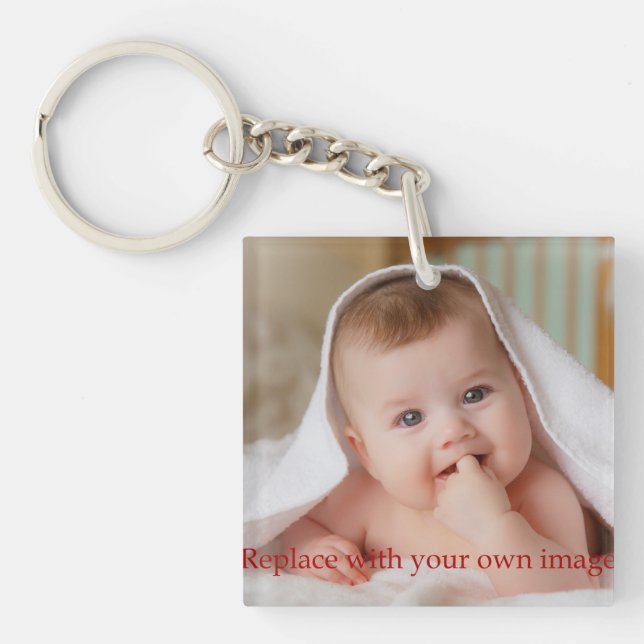 Personalised Baby photo  Key Ring (Front)