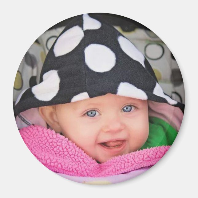 Personalised Baby Photo Magnet (Front)