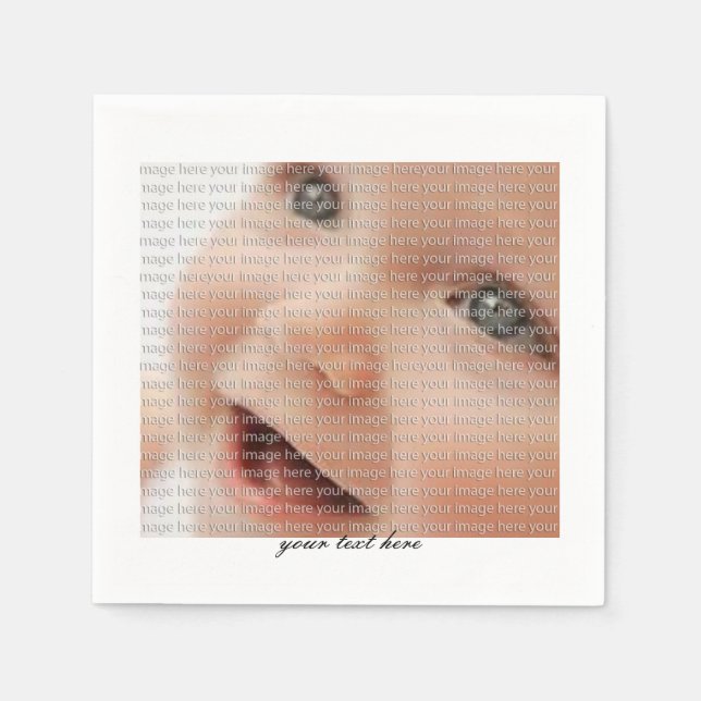 Personalised Baby Photo Party Paper Napkin Set (Front)