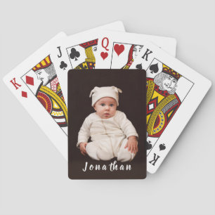 Personalised Baby Photo Poker Cards