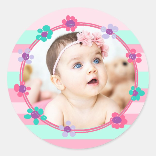Personalised Baby Photo Stickers (Front)