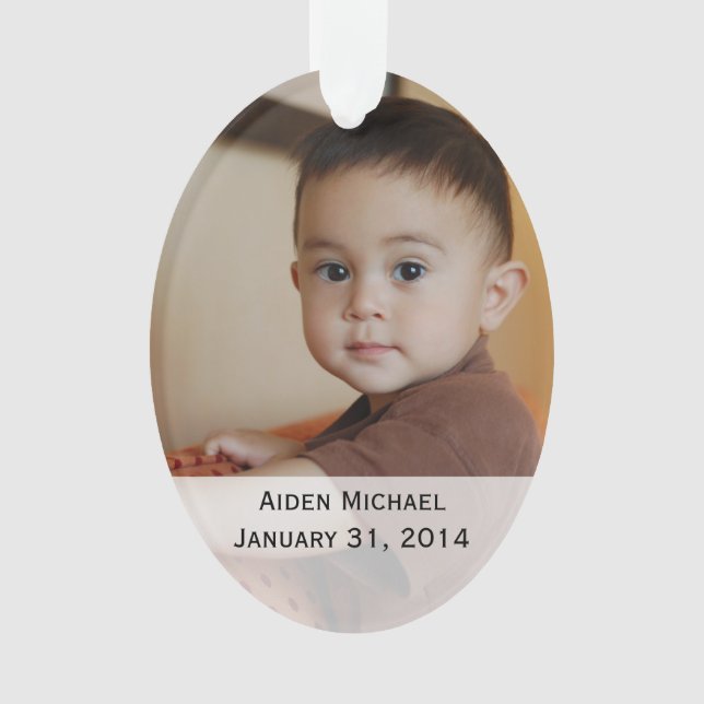 Personalised Baby Photos Ornament (Front)