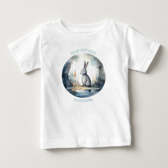 Personalised Baby Rabbit Tee (Front)