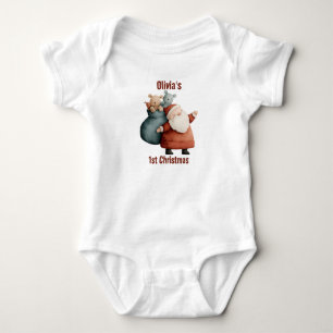 Personalised Baby’s 1st Christmas Santa Baby Bodysuit